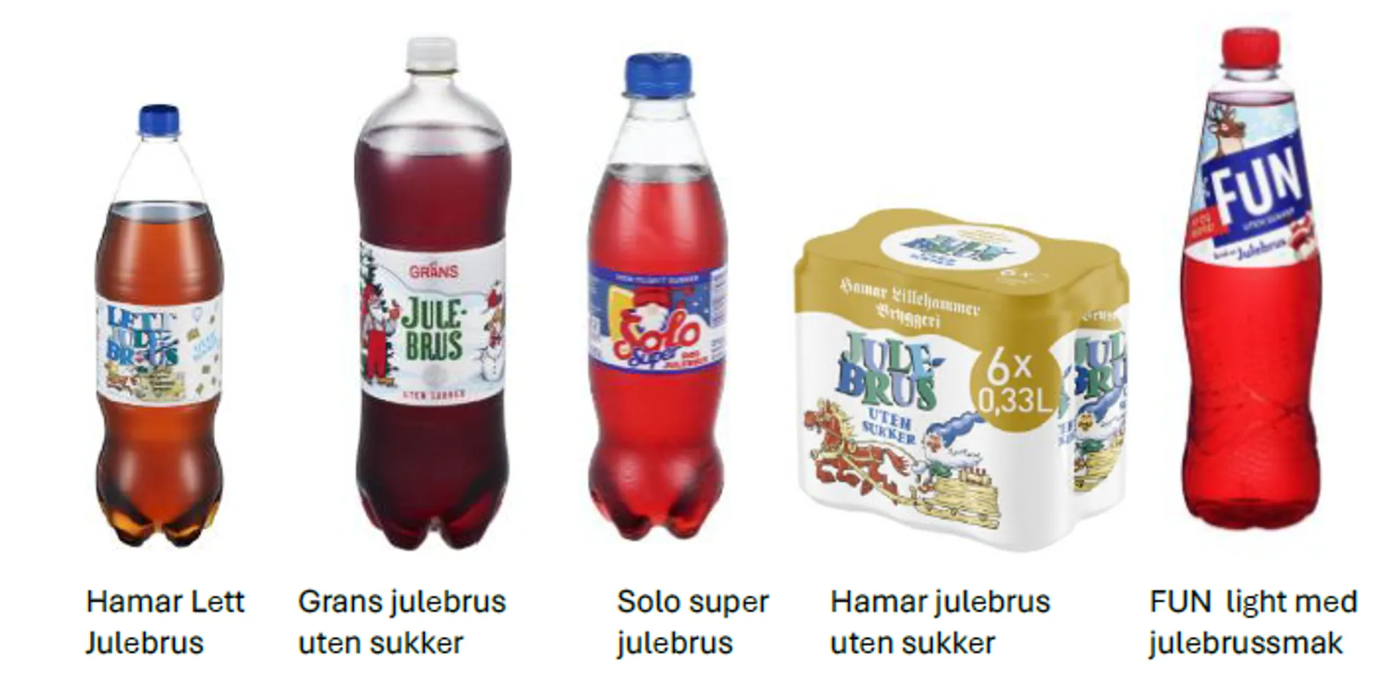En gruppe flasker