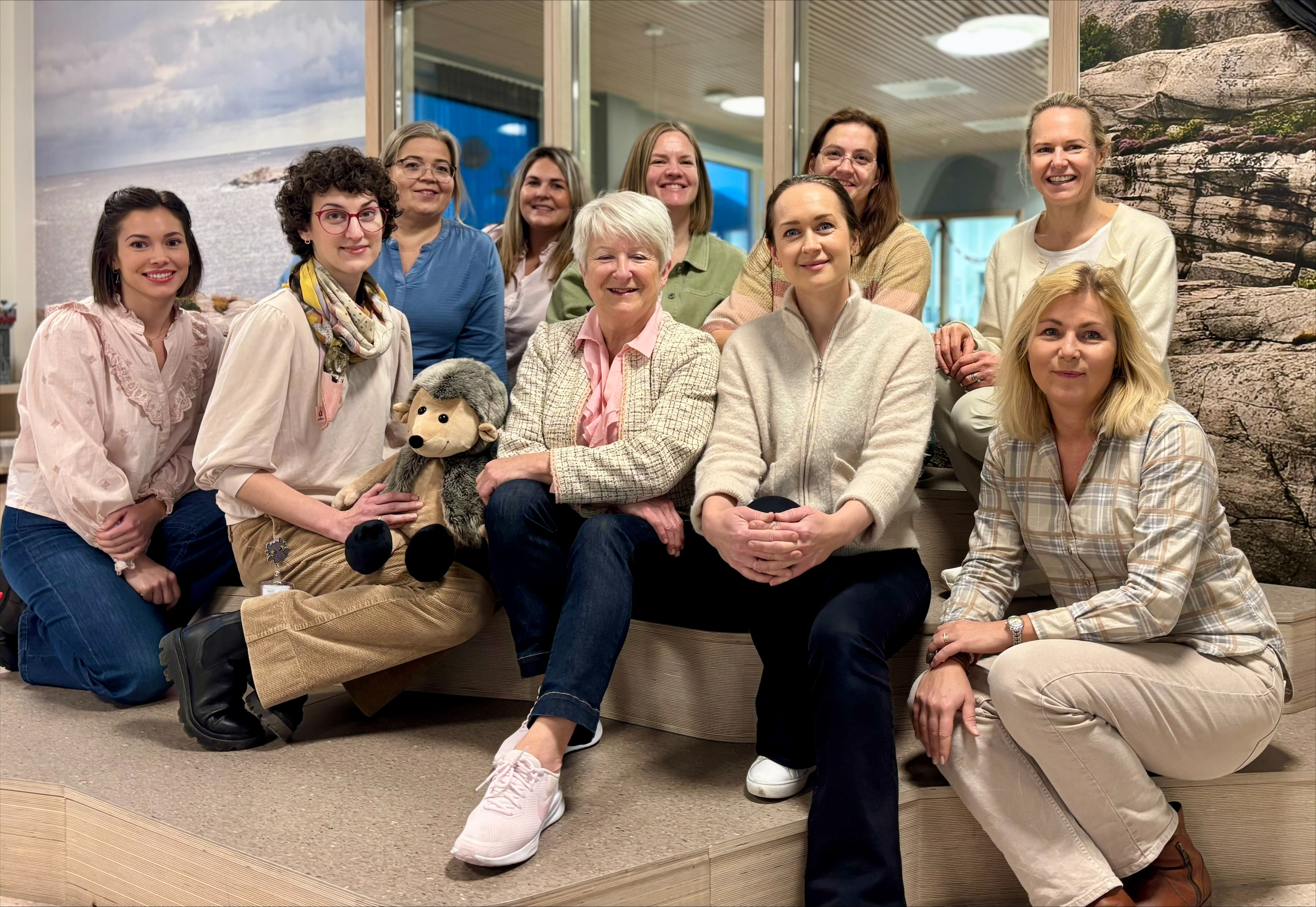 Gruppebilde av det palliative teamet fra barne- og ungdomsavdelingen