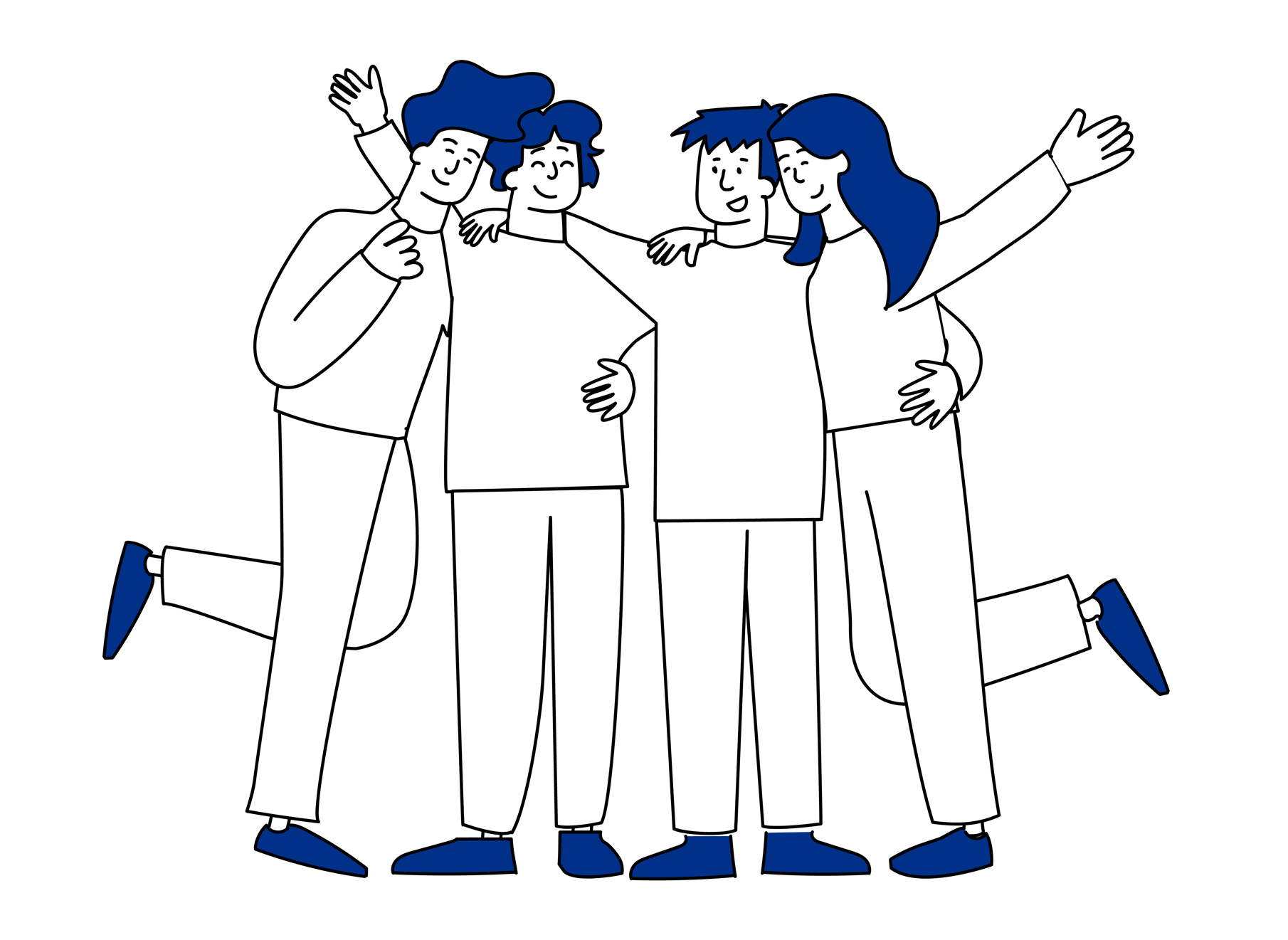 A group of people dancing