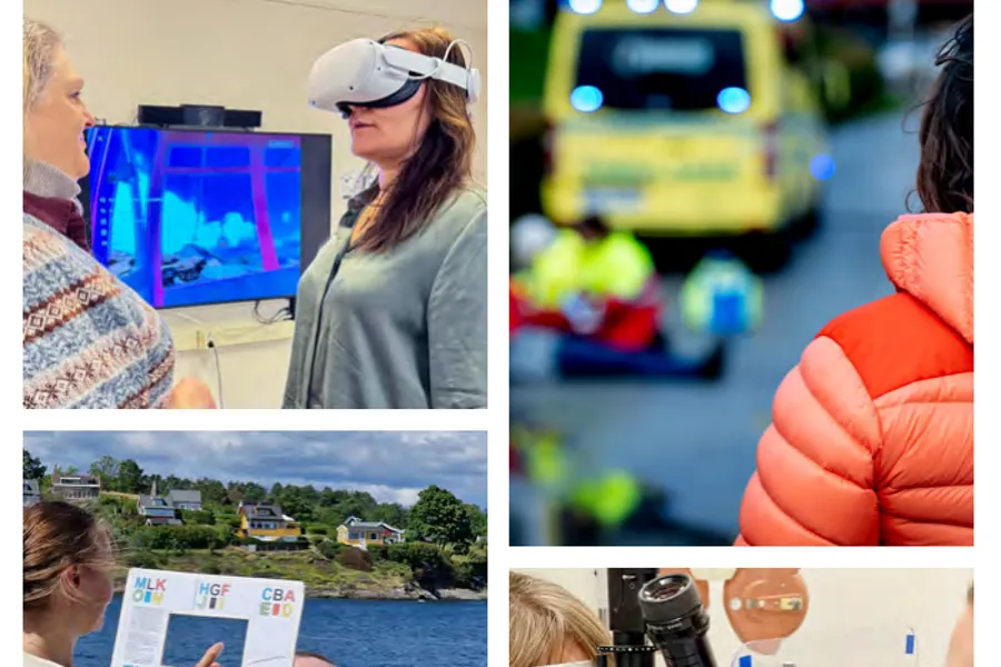 En collage av mennesker