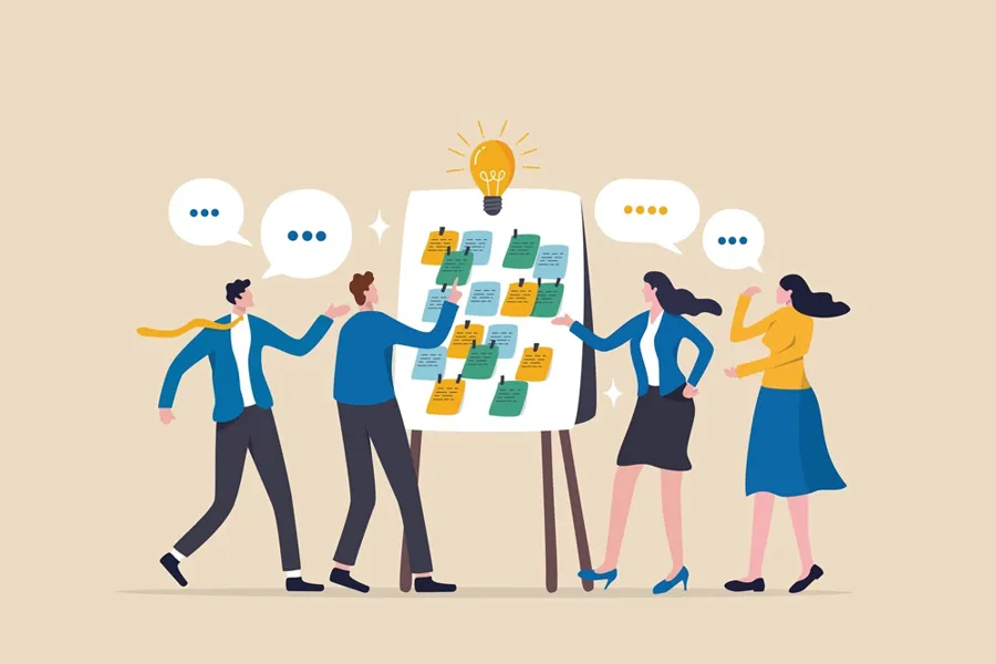 En gruppe mennesker som holder et skilt