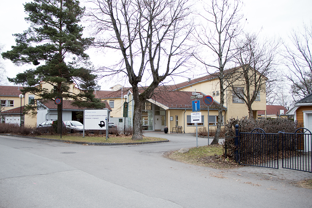 A street with houses and trees