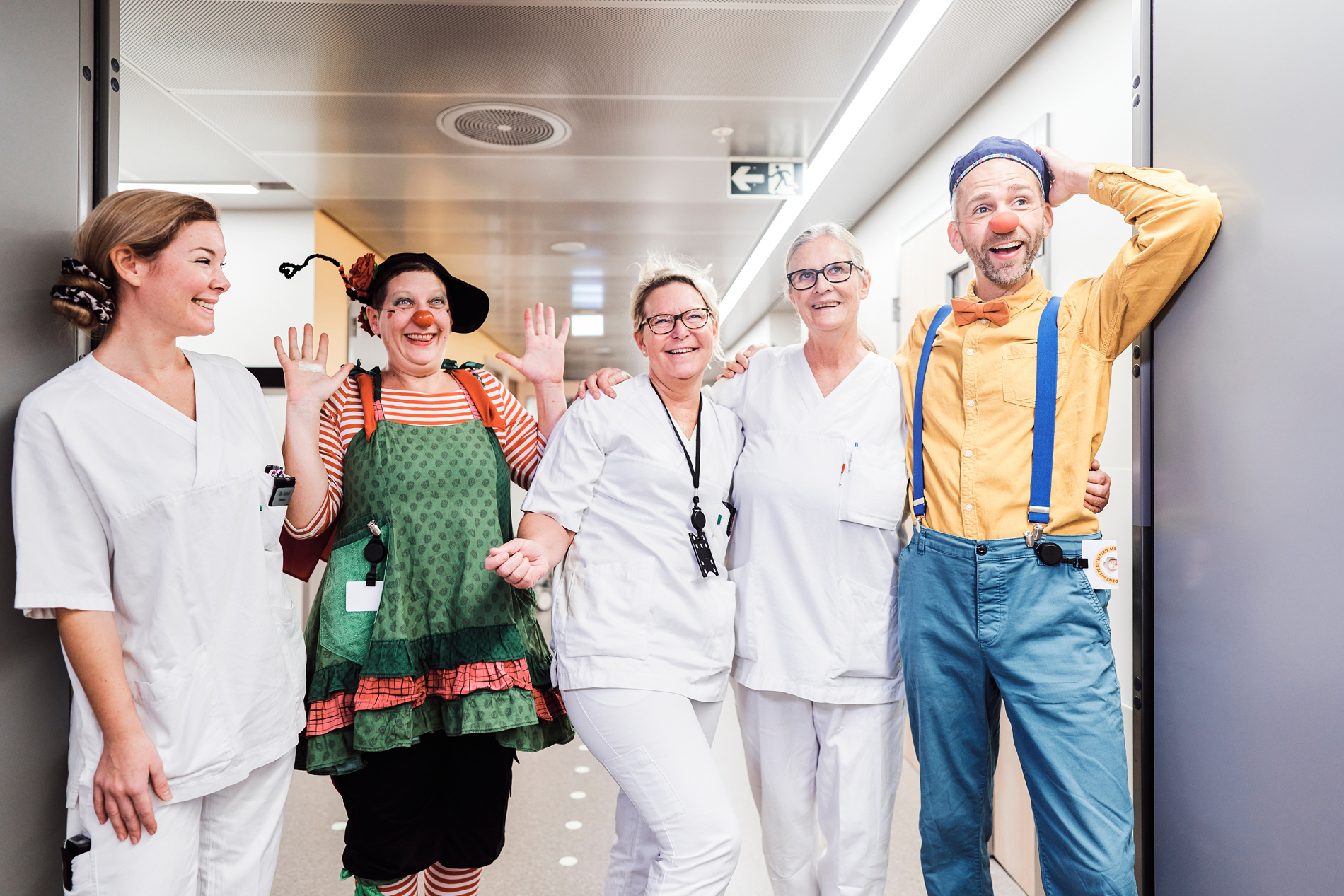 Ansatte og sykehusklovner