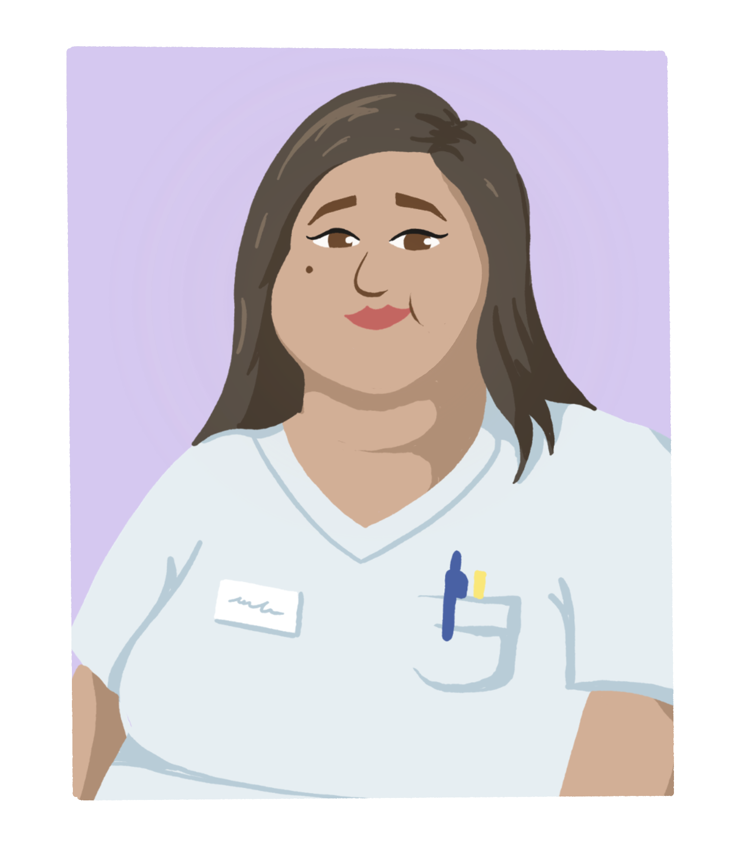 En person med hvit skjorte